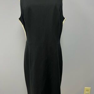 Daniel Cremieux Black and Cream Midi Dress